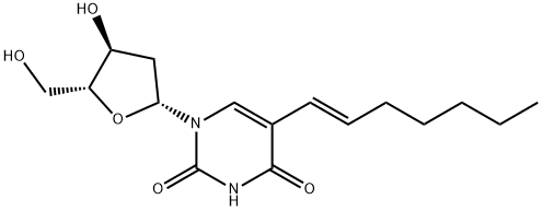 Uridine, 2'-deoxy-5-(1E)-1-heptenyl- (9CI) Structural