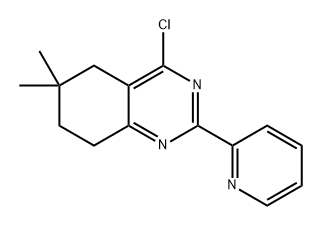 Quinazoline, 4-chloro-5,6,7,8-tetrahydro-6,6-dimethyl-2-(2-pyridinyl)- Structural
