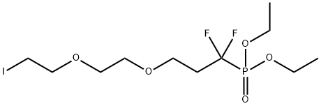Phosphonic acid, P-[1,1-difluoro-3-[2-(2-iodoethoxy)ethoxy]propyl]-, diethyl ester Structural