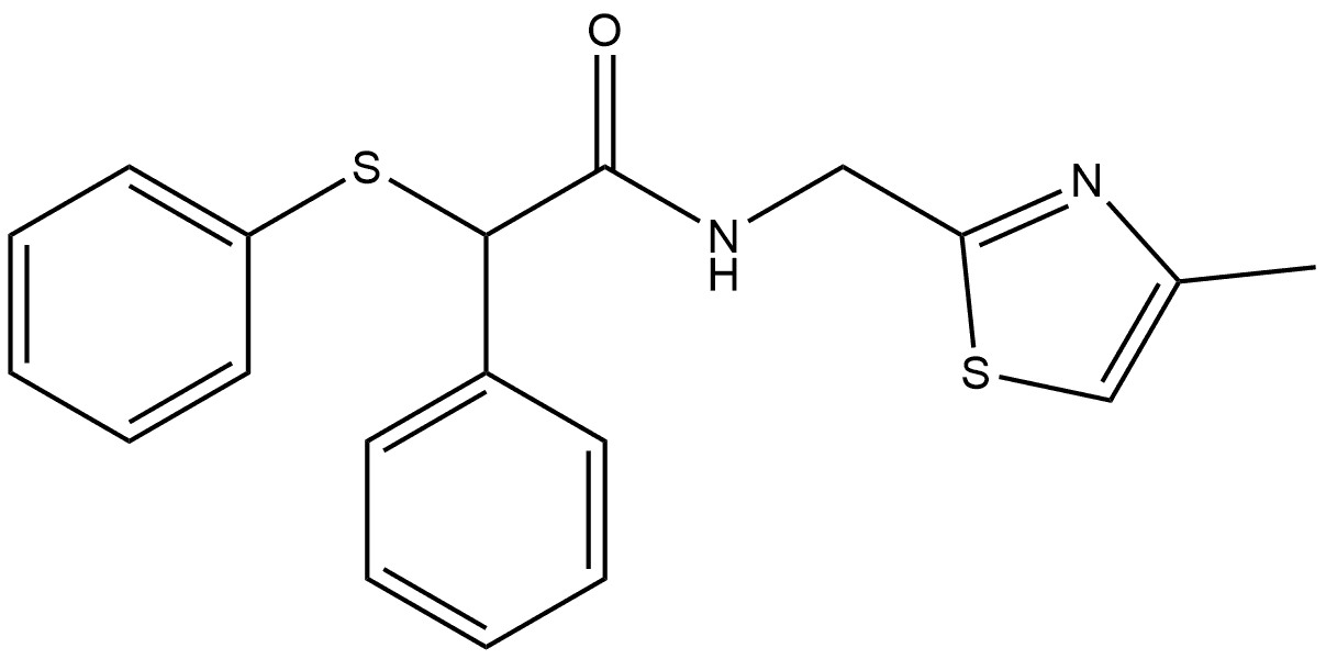 Benzeneacetamide, N-[(4-methyl-2-thiazolyl)methyl]-α-(phenylthio)- Structural