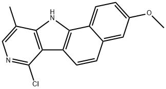 7-Chloro-3-methoxy-10-methyl-11H-benzo[g]pyrido[4,3-b]indole Structural