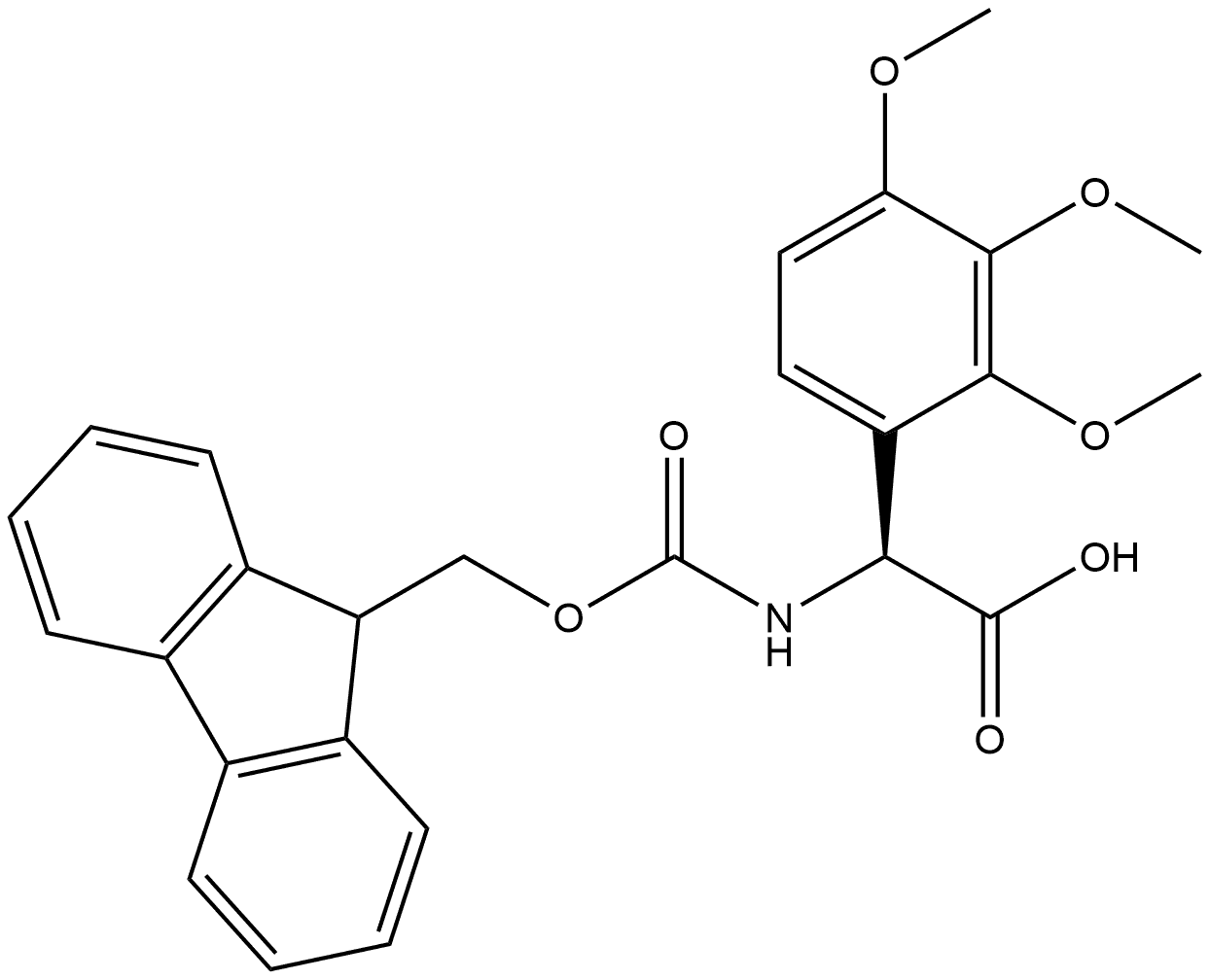 Benzeneacetic acid, α-[[(9H-fluoren-9-ylmethoxy)carbonyl]amino]-2,3,4-trimethoxy-, (αS)- Structural