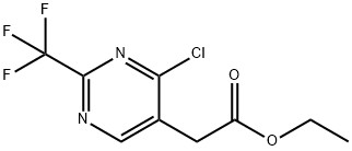 Ethyl 4-chloro-2-(trifluoromethyl)pyrimidine-5-acetate Structural