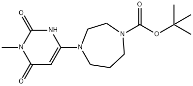 t-Butyl 4-(1-methyl-2,6-dioxo-1,2,3,6-tetrahydropyrimidin-4-yl)-1,4-diazepane-1-carboxylate Structural