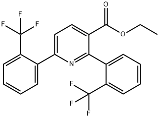 Ethyl 2,6-bis(2-(trifluoromethyl)phenyl)nicotinate Structural