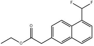 Ethyl 1-(difluoromethyl)naphthalene-6-acetate Structural