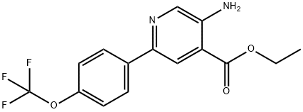 Ethyl 5-amino-2-(4-(trifluoromethoxy)phenyl)isonicotinate Structural