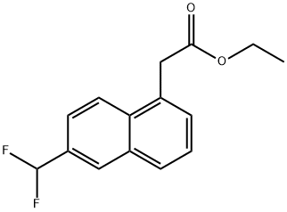 Ethyl 2-(difluoromethyl)naphthalene-5-acetate Structural
