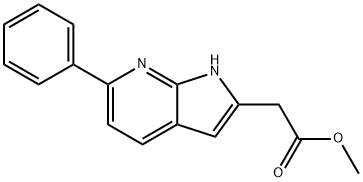 Methyl 6-phenyl-1H-pyrrolo[2,3-b]pyridine-2-acetate Structural