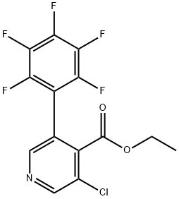 Ethyl 3-chloro-5-(perfluorophenyl)isonicotinate Structural
