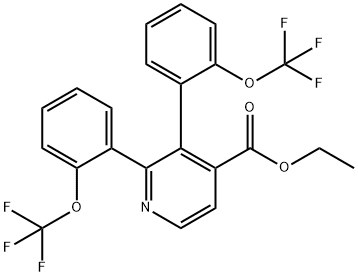 Ethyl 2,3-bis(2-(trifluoromethoxy)phenyl)isonicotinate Structural