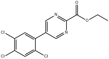 Ethyl 5-(2,4,5-trichlorophenyl)pyrimidine-2-carboxylate Structural