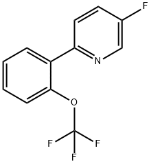 Pyridine, 5-fluoro-2-[2-(trifluoromethoxy)phenyl]- Structural