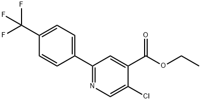 Ethyl 5-chloro-2-(4-(trifluoromethyl)phenyl)isonicotinate Structural