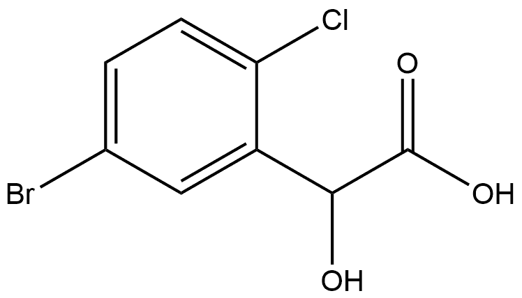 Benzeneacetic acid, 5-bromo-2-chloro-α-hydroxy- Structural