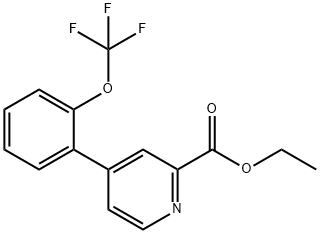 Ethyl 4-(2-(trifluoromethoxy)phenyl)picolinate Structural