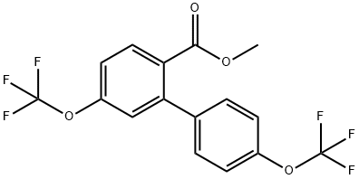 Methyl 5,4'-bis(trifluoromethoxy)biphenyl-2-carboxylate Structural