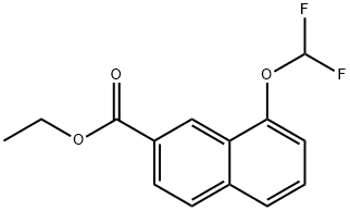 Ethyl 1-(difluoromethoxy)naphthalene-7-carboxylate Structural