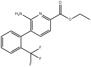 Ethyl 6-amino-5-(2-(trifluoromethyl)phenyl)picolinate Structural