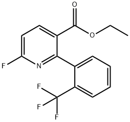 Ethyl 6-fluoro-2-(2-(trifluoromethyl)phenyl)nicotinate Structural