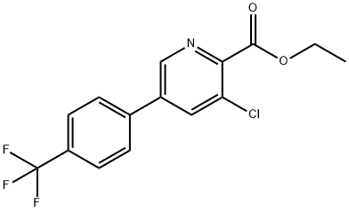 Ethyl 3-chloro-5-(4-(trifluoromethyl)phenyl)picolinate Structural