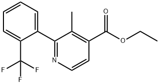 Ethyl 3-methyl-2-(2-(trifluoromethyl)phenyl)isonicotinate Structural