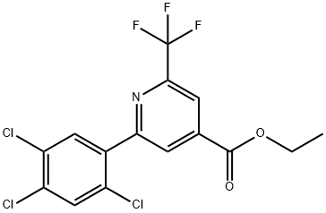 Ethyl 2-(2,4,5-trichlorophenyl)-6-(trifluoromethyl)isonicotinate Structural