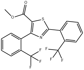 Methyl 2,4-bis(2-(trifluoromethyl)phenyl)thiazole-5-carboxylate Structural