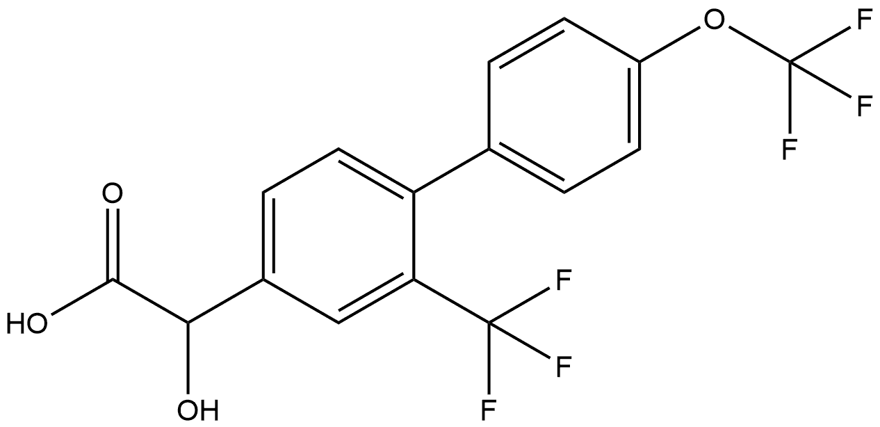 Hydroxy-(4'-trifluoromethoxy-2-trifluoromethylbiphenyl-4-yl)-acetic acid Structural