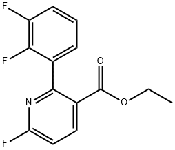 Ethyl 2-(2,3-difluorophenyl)-6-fluoronicotinate Structural