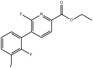 Ethyl 5-(2,3-difluorophenyl)-6-fluoropicolinate Structural