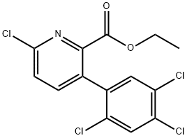 Ethyl 6-chloro-3-(2,4,5-trichlorophenyl)picolinate Structural