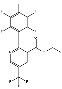 Ethyl 2-(perfluorophenyl)-5-(trifluoromethyl)nicotinate Structural