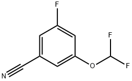 Benzonitrile, 3-(difluoromethoxy)-5-fluoro- Structural