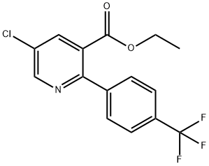 Ethyl 5-chloro-2-(4-(trifluoromethyl)phenyl)nicotinate Structural