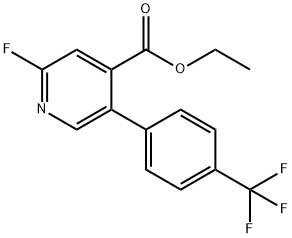 Ethyl 2-fluoro-5-(4-(trifluoromethyl)phenyl)isonicotinate Structural