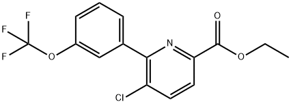 Ethyl 5-chloro-6-(3-(trifluoromethoxy)phenyl)picolinate Structural