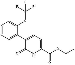 Ethyl 6-hydroxy-5-(2-(trifluoromethoxy)phenyl)picolinate Structural