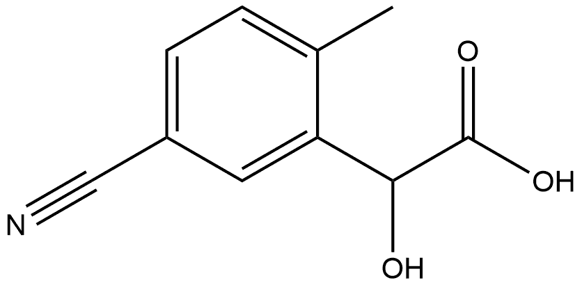 Benzeneacetic acid, 5-cyano-α-hydroxy-2-methyl- Structural