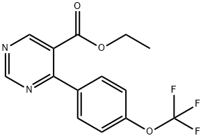 Ethyl 4-(4-(trifluoromethoxy)phenyl)pyrimidine-5-carboxylate Structural