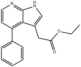 Ethyl 4-phenyl-1H-pyrrolo[2,3-b]pyridine-3-acetate Structural