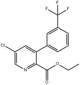 Ethyl 5-chloro-3-(3-(trifluoromethyl)phenyl)picolinate Structural