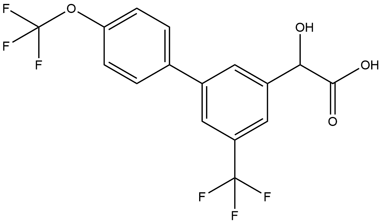 Hydroxy-(4'-trifluoromethoxy-5-trifluoromethylbiphenyl-3-yl)-acetic acid Structural