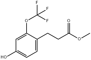 Methyl 3-(4'-hydroxy-2'-(trifluoromethoxy)phenyl)propionate Structural