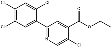 Ethyl 5-chloro-2-(2,4,5-trichlorophenyl)isonicotinate Structural