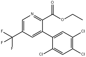 Ethyl 3-(2,4,5-trichlorophenyl)-5-(trifluoromethyl)picolinate Structural