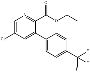 Ethyl 5-chloro-3-(4-(trifluoromethyl)phenyl)picolinate Structural