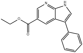 Ethyl 3-phenyl-1H-pyrrolo[2,3-b]pyridine-5-carboxylate Structural