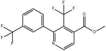 Methyl 3-(trifluoromethyl)-2-(3-(trifluoromethyl)phenyl)isonicotinate Structural