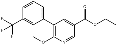 Ethyl 6-methoxy-5-(3-(trifluoromethyl)phenyl)nicotinate Structural